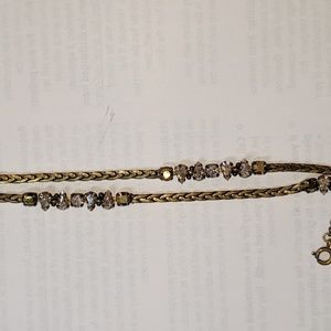 Bronze Sorelli crystal two stand bracelet